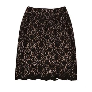 Finley Lace Overlay Pencil Skirt
